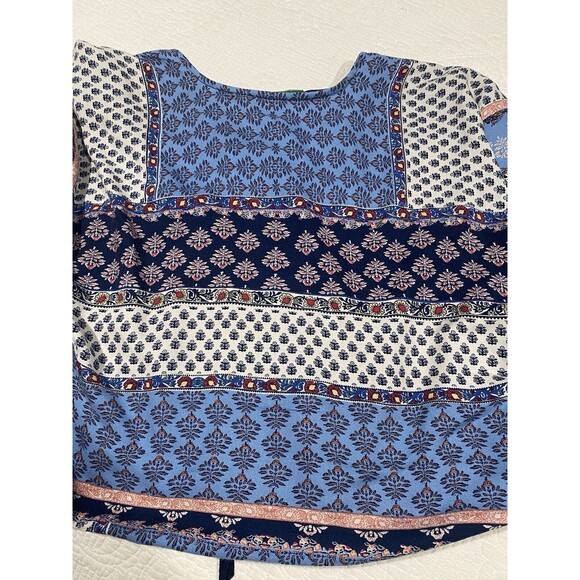 Signature Eight Womens Zip Up Tassel Boho Hippie Blouse Sz Small Lined - Picture 5 of 10